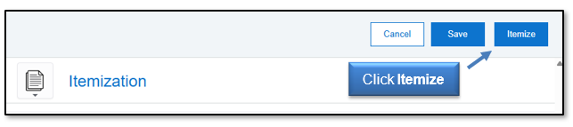 Click Itemize