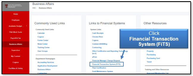 Click Financial Transaction System (FiTS)
