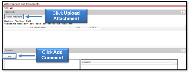 Click upload attachment and click Add Comment button