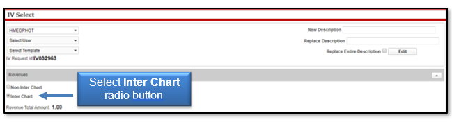 Select Inter Chart radio button