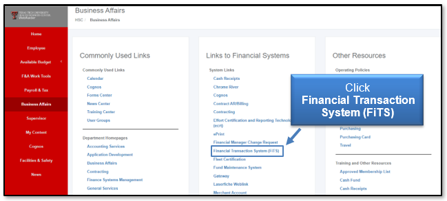 Click Financial Transaction System (FiTS)