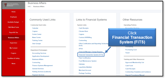Click Financial Transaction System (FiTS)