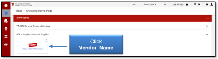 Click a Vendor Name
