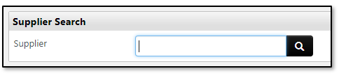 Supplier Search window displays