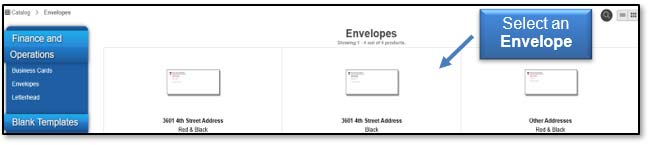 Image: Select an Envelope.