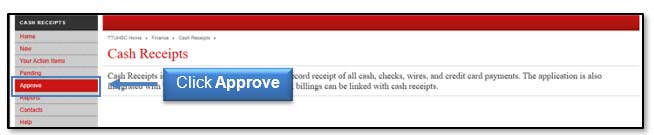 Image illustrating approve link location.