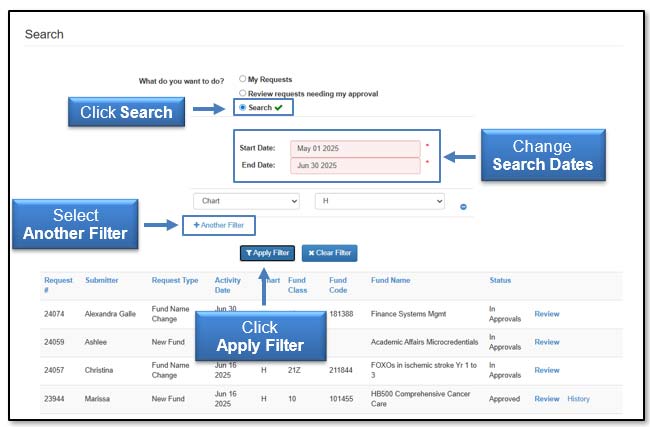 Image demonstrating search functionality.