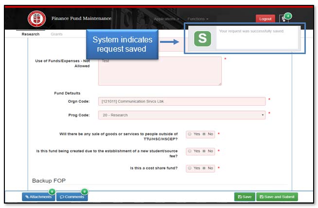 Image illustrating system save notification.