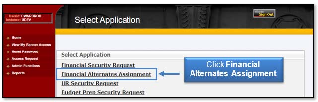 Image illustrating Financial Alternates Assignment link.