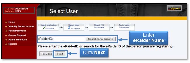 Image illustrating eRaiderID field.