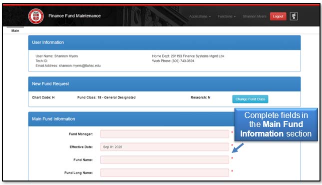 Image illustrating Main Fund Information section.
