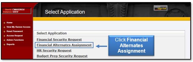 Image: Click Financial Alternates Assignment.