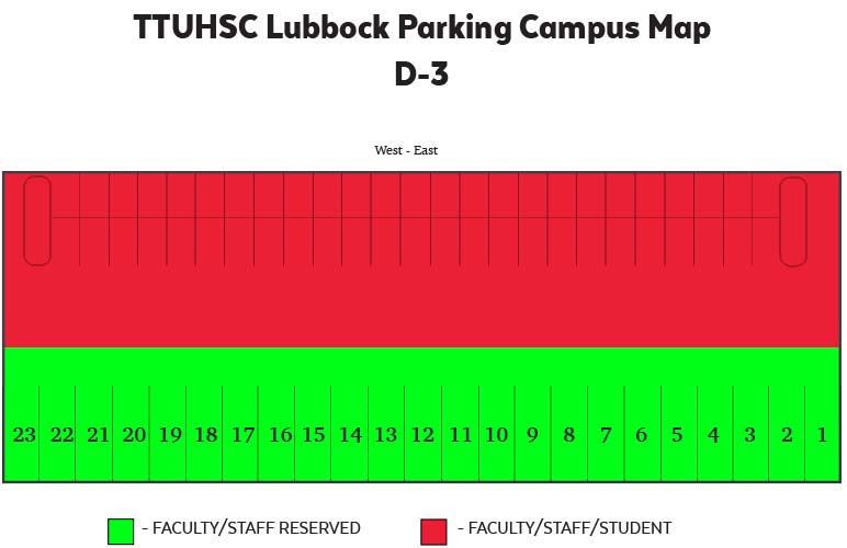 detail map of parking lot D3