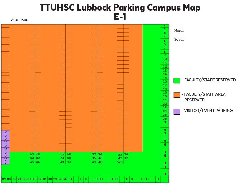 detail map of parking lot E1