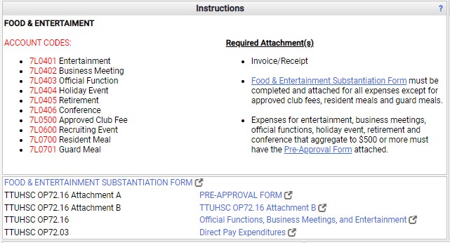 Instructions section screenshot