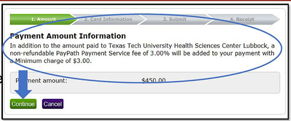 Image illustrating another service fee reminder.
