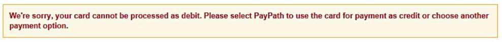 Image illustrating credit card error message.