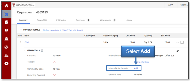Next to Internal Attachments, select Add