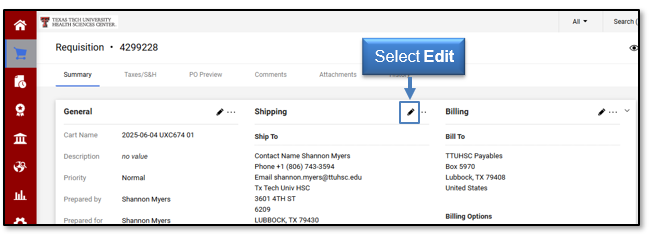 Select Edit (pencil icon)