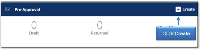 Image in Emburse Enterprise, click the create button in the Expenses bar